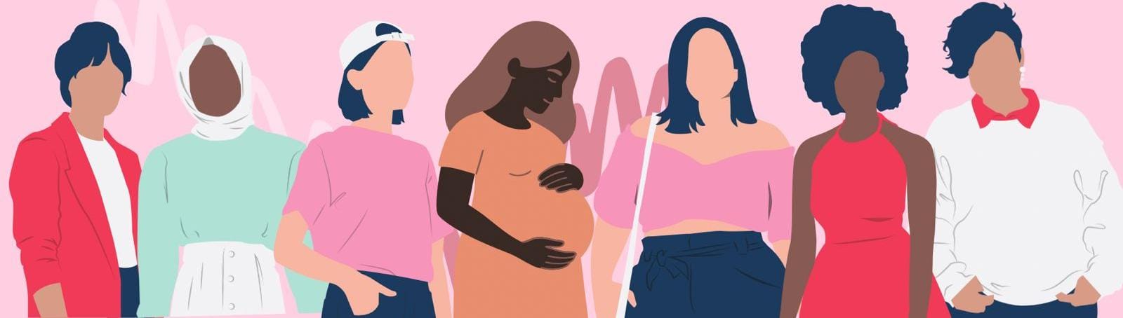 Illustration of women featured in La Rochelle Magazine